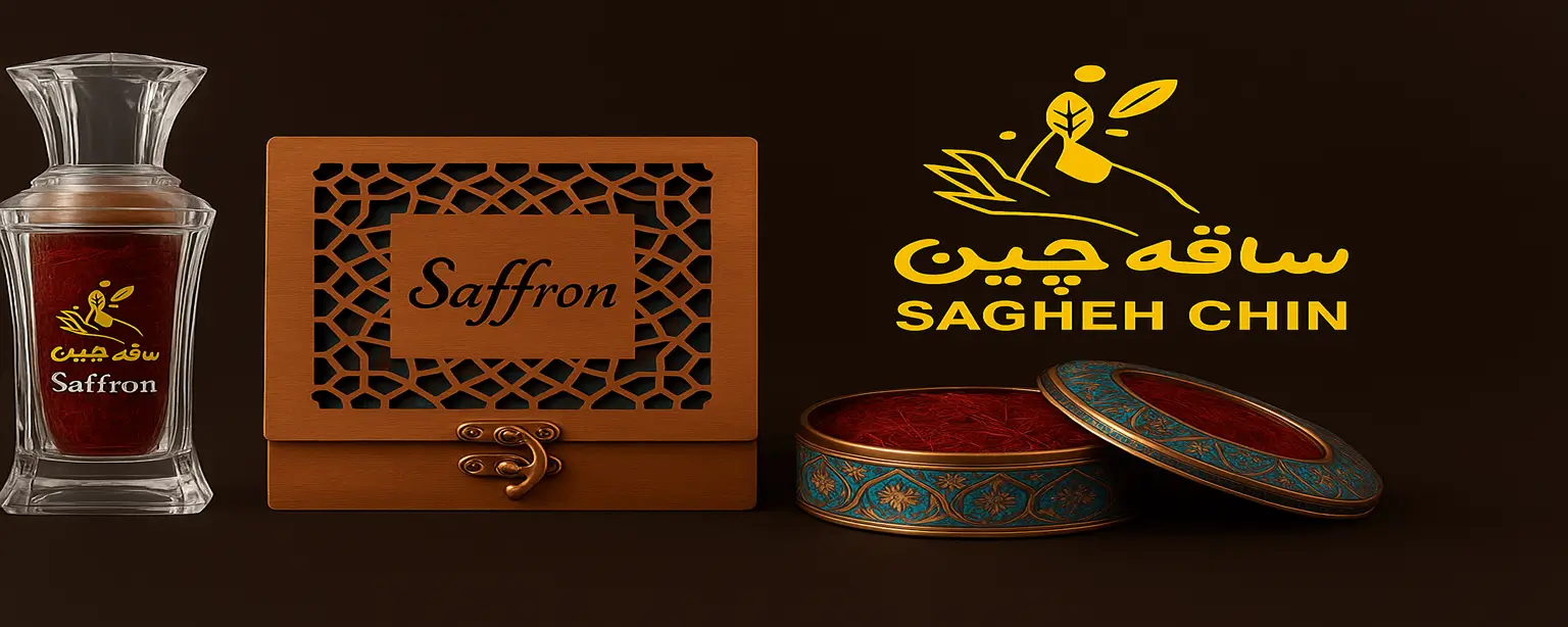 زعفران ساقه چین - نمایش پک هدیه و زعفران فله در زعفران مارکت